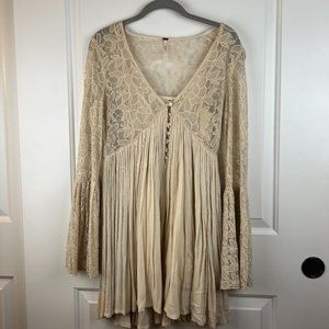 Free People Cream Beige Dress